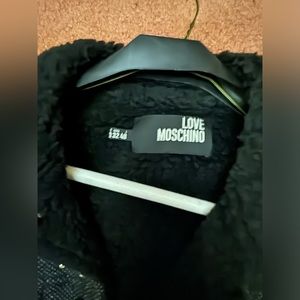 Moschino studded bomber with Sherpa lining!